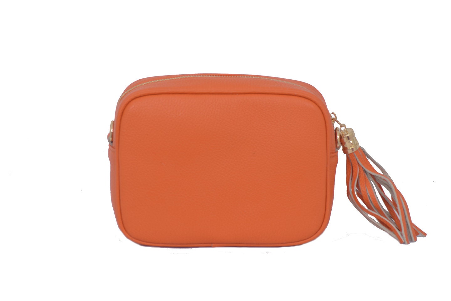 Orange Womens Real Soft Leather Compact Cross Body Bag With - Etsy UK