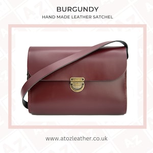 Shades of Burgundy / Rot Kleine handgefertigte Leder Cross Body Satchel