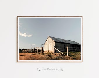 Do druku Australijski krajobraz natura farma rustykalna stodoła sztuka ścienna cyfrowe pobieranie Praise Photography