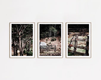 Australian Landscape Photography Prints: Farmhouse Wall Art Set (Digital Download)