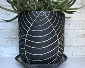 Custom order planter with drip tray - large planter - ceramic planter - succulent planter - pottery planter - modern