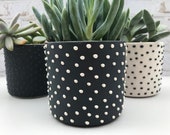 READY TO SHIP - Studded handmade ceramic succulent planter - small pottery planter - modern ceramics - minimalist pottery
