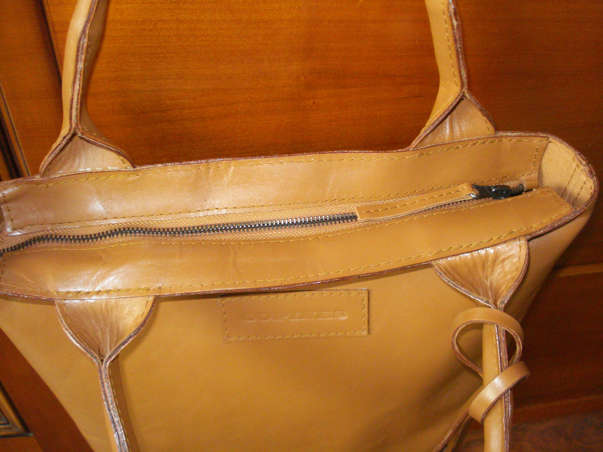 Leather Bag Camel Color Leather Tote Bag Shoulder Bag Etsy