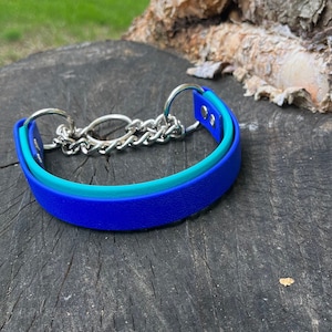 1&quot; Overlay Martingale BioThane® Dog Collar | half check collar | water dog collars | beta dog collar |