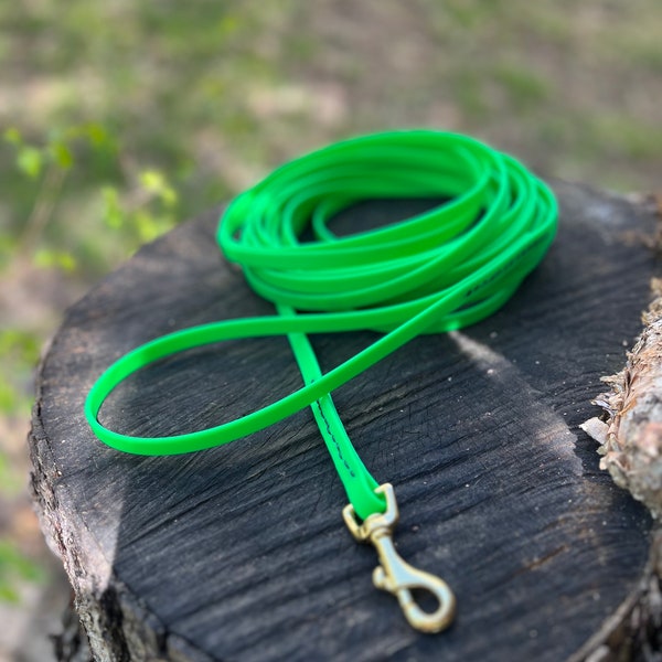 3/8” BioThane® Long line- training leash, recall leash, drag line, tracking line, leather alternative, waterproof leash dog leash