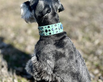 The Diamond Bling BioThane Collar | Beta BioThane collar | Gemstone collar |Stinkproof | Waterproof |