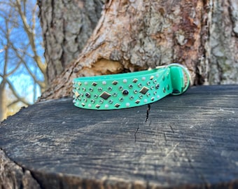 The Vera Bling BioThane® Collar | Beta BioThane® collar | Gemstone collar |Stinkproof | Waterproof |