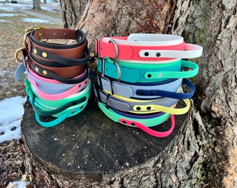 1.5” Double Layer Handle Collar | Beta BioThane® collar | Dock Collar | Sport Collar |Stinkproof | Waterproof |