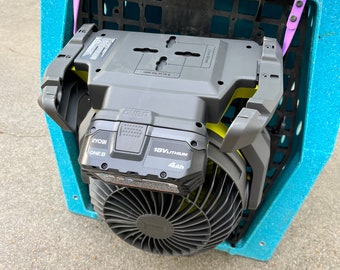Whisper Style 1 met ringen (geen haak) | Ryobi-ventilatorhouder | Werkt voor RLK's |