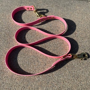 3/4&quot; BioThane Webbing Convertible Leash - European leash multiuse dog leash, double end training  leash, handsfree leash OTS leash