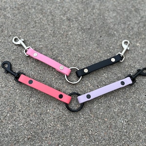 Clip 2 color color BioThane Hanger- (small to X-Large crate) Fan holder for crates| Ryobi fan holder | water holder