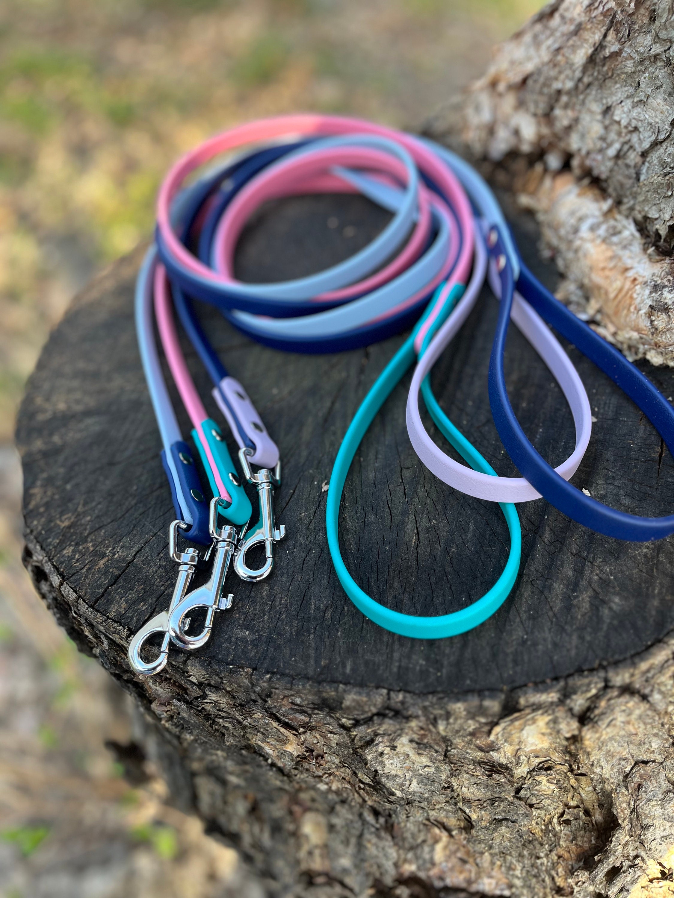1/2" Deluxe  BioThane Webbing Dog Leash |Multi Color | waterproof | stinkproof | adventure leash | dirt proof | summer leash