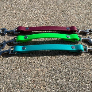 1/2&quot; wide BioThane coupler- collar coupler, training collar coupler, safety, leash pairing, prong coupler