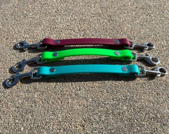 1/2&quot; wide BioThane coupler- collar coupler, training collar coupler, safety, leash pairing, prong coupler