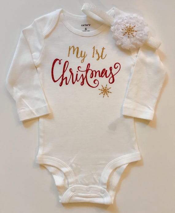 baby's first christmas onesie