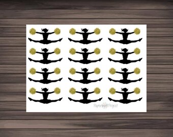 Cheer "toe touch" stickers - Custom colors