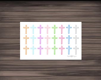 Colorful Cross stickers