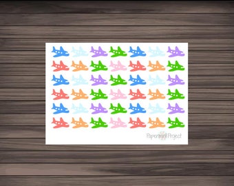 Colorful Airplane Stickers
