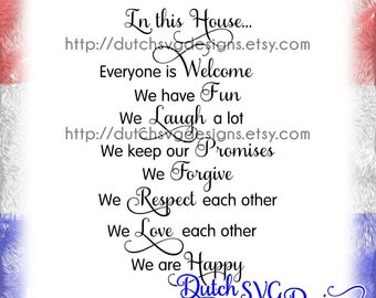 Text cutting file In this House, in Jpg Png SVG EPS DXF, in this house svg, home svg, in this home svg, cricut svg, samantha script font