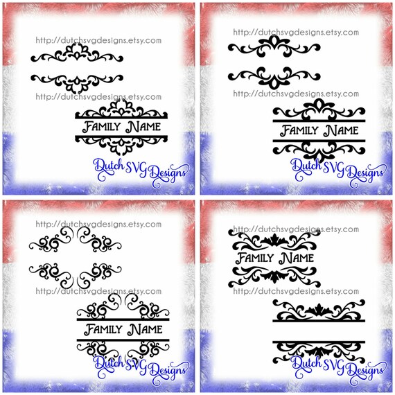 Download Special Offer 4 Listings For The Price Of 3 In Jpg Png Svg Eps Dxf Split Border 8 Split Monogram Cut Files For Cricut Silhouette Clip Art Art Collectibles