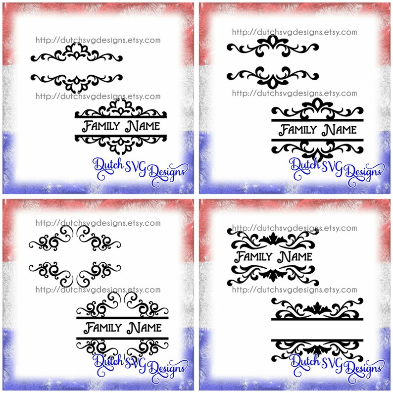Download Split Monogram Special Offer 4 Listings For The Price Of 3 8 Split Border Cutting Files In Jpg Png Svg Eps Dxf For Cricut Silhouette Clip Art Art Collectibles