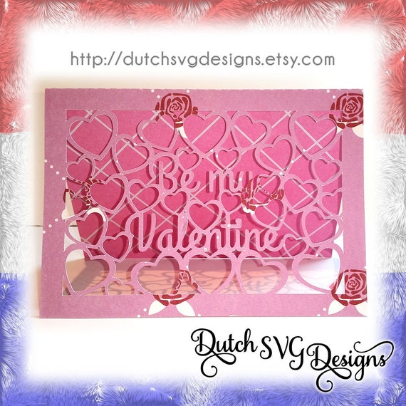 Download Valentine Card Cutting File Be My Valentine With Cutout Etsy SVG, PNG, EPS, DXF File