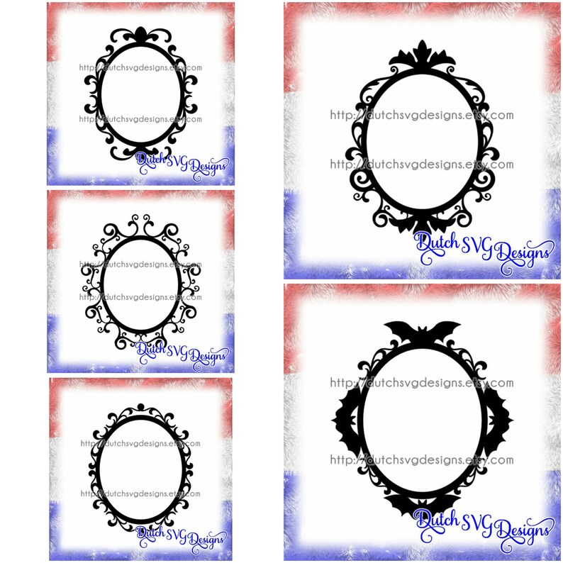 Clip Art In Jpg Png Studio3 Svg Eps Dxf Oval Frame Svg Diy Special Offer 5 Oval Frame Cutting Files With 30 Discount For Cricut Silhouette Art Collectibles