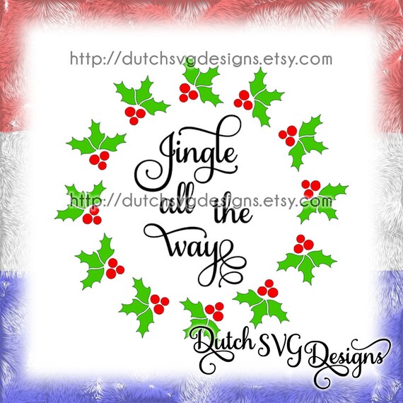 Download Free Christmas Wreath Cutting File Holly Leaves Christmas Wreath Etsy SVG DXF Cut File