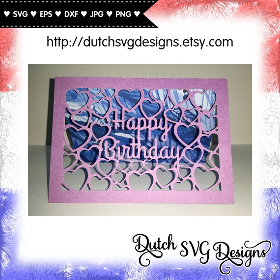Download Card Cutting File Happy Birthday For Cricut Silhouette Etsy