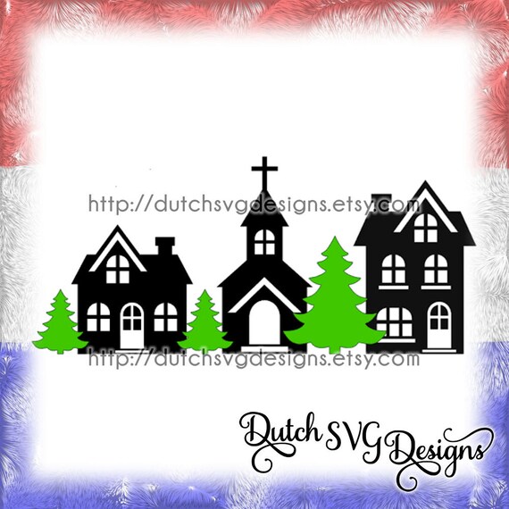 Download Cutting File Village In Jpg Png Svg Eps Dxf For Cricut Etsy