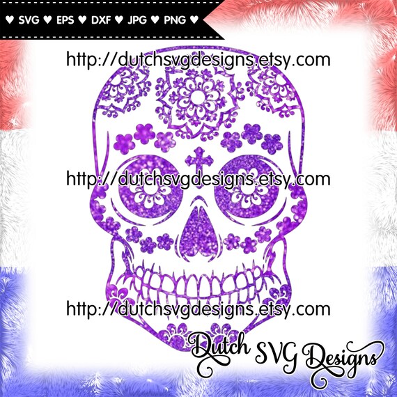 Download Free Sugar Skull Cutting File In Jpg Png Studio3 Svg Eps Dxf For Etsy SVG Cut Files