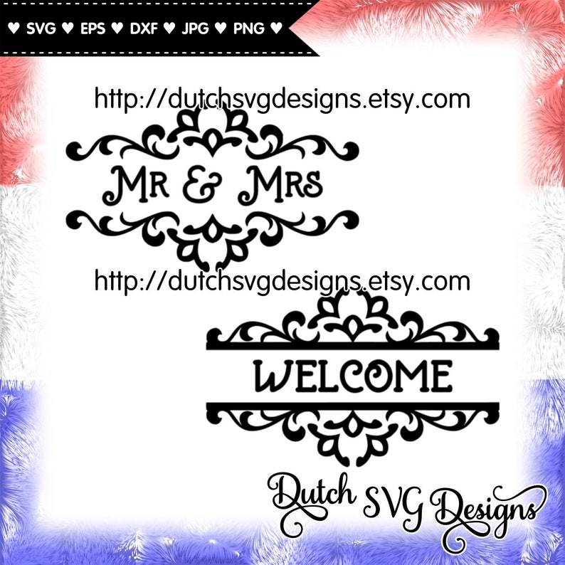 Download For Cricut Silhouette Split Monogram Svg Monogram Svg In Jpg Png Svg Eps Dxf 2 Swirly Split Monogram Cutting Files Split Border Svg Clip Art Art Collectibles
