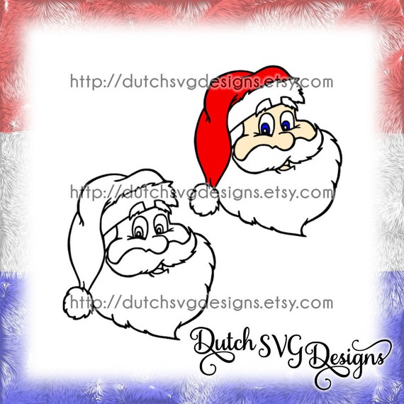 Santa Claus Cutting File Printable In Jpg Png Svg Eps Dxf Etsy