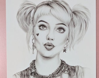 Mind Over Mayhem - Harley Quinn, Birds of Prey, 8x12 print