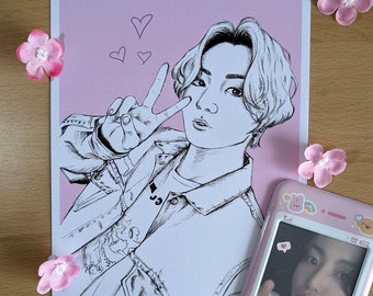 Heart-shaped Koo - BTS Jungkook 6x8 print