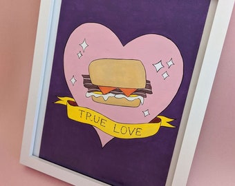 True Love - Birds of Prey inspired acrylic painting