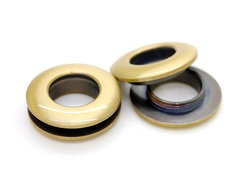 4sets 8mm Hole Metal Screw Rings Grommet Quality Polished Etsy