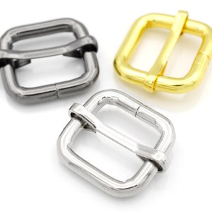 10pcs 3/4&quot; Metal Slide Buckle Triglide Strap Keeper Thick Movable Bar Slide Bag Belt Adjuster Heavy Duty Quality Finish