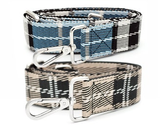 Correa ancha para el hombro Tartán a cuadros Asa de bolsa ajustable Crossbody Nylon Belt Reemplazo JK06-07