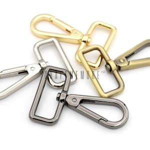 1 1/4&quot;, 1 1/2&quot;, & 2&quot; Swivel Clasps Snap Hook Push Gate Lobster Claw Clasp Metal Clip Purse Hardware