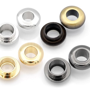 10sets 3/16"(5mm) Hole Tiny Metal Push Snap Together Eyelet Snap Rings Quality Finish Easy Installation