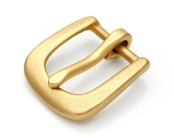 Solid Brass Belt Buckle, 3/4 Inch Square, Single Prong