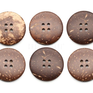 4 Holes Coconut Shell Button for Linen Shirt Buttons, Arts, Crafts, Garment Sewing, DIY, Scrapbook B89