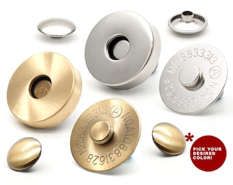 6sets 14mm 18mm Double Rivet Magnetic Purse snaps Closures Buttons