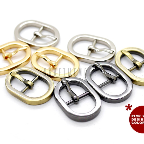 10pack 1/2 pouce Tiny Oval Center Bar Belt Buckle Single Prong Strap Buckles Findings Sac à main Fabrication Accessoires