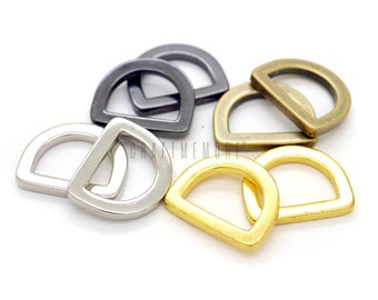 10pcs 5/8 "D-Rings Purse Loop Flat Metal D-Ring Heavy Duty Findings for Bag Belt Strap Webbing