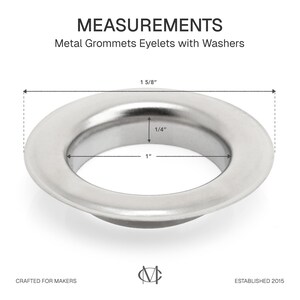 1 Inch Metal Grommets Eyelets with Washers for Curtains, Banners, Canvas (10 Sets) image 10