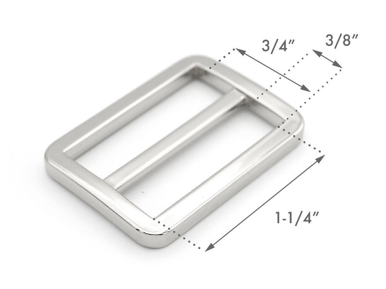 6pack 11/4inches Flat Metal Slide Buckle Triglide Strap Etsy
