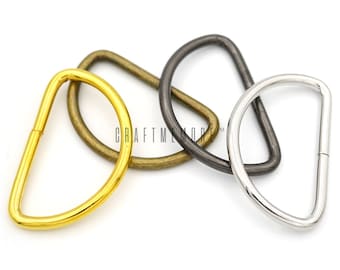 20 pack 1-1/4 or 1-1/2" inch D-Ring Findings Metal Non-Welded D rings for Belts Bags Lanyard Leather Craft