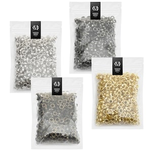 Tiny Metal Eyelets for Leather Craft, Jewelry Making, Paper Tags (2mm, 3mm)